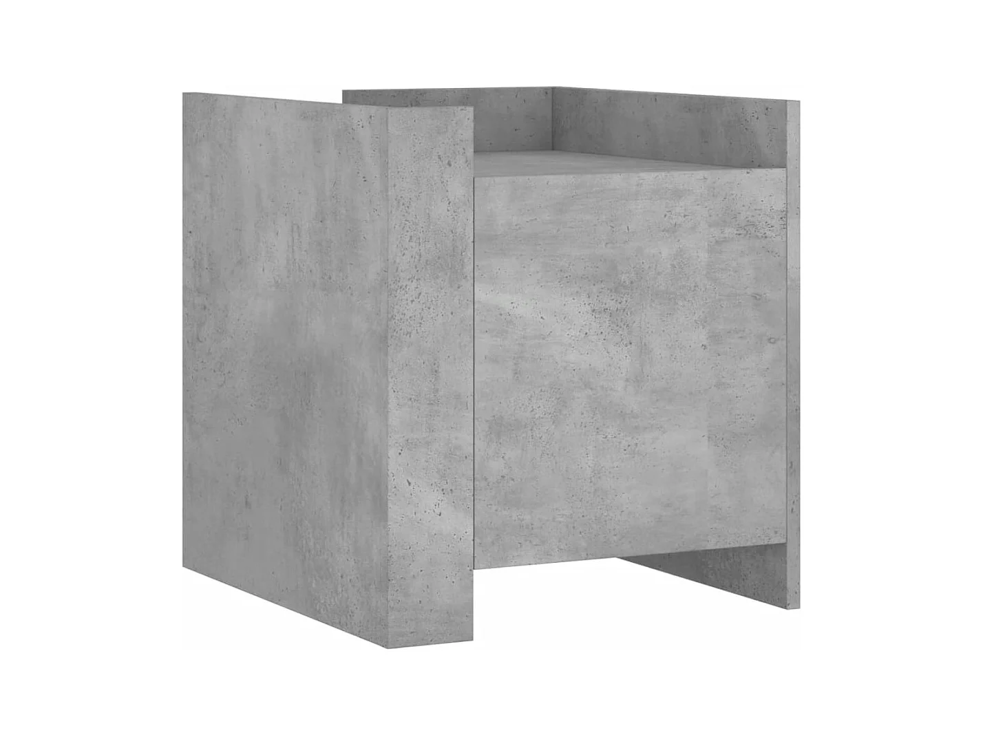Nachtkastje 45x50x50 cm bewerkt hout betongrijs BE976513