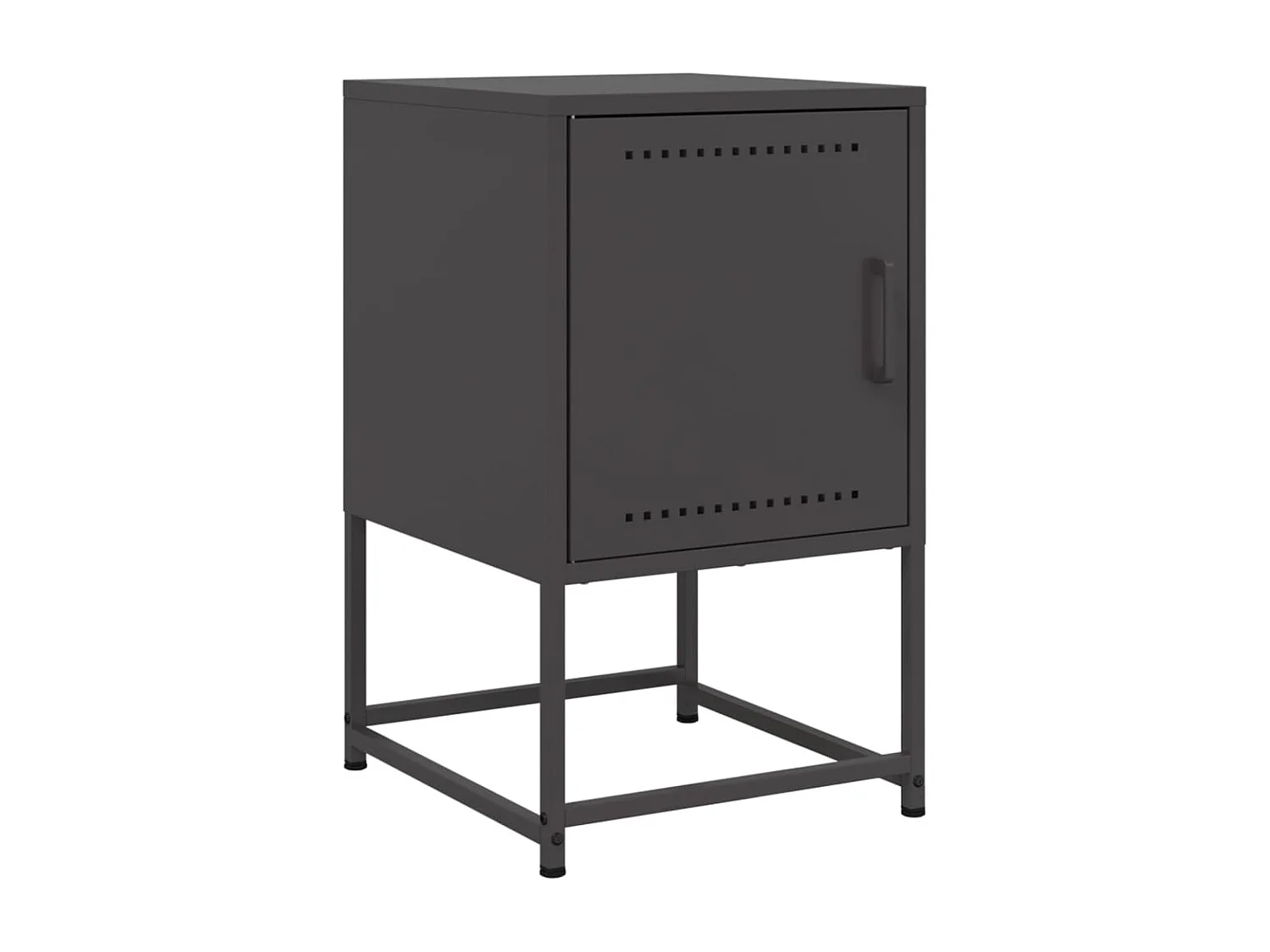 Table de chevet noir 36x39x60,5 cm acier FR62208