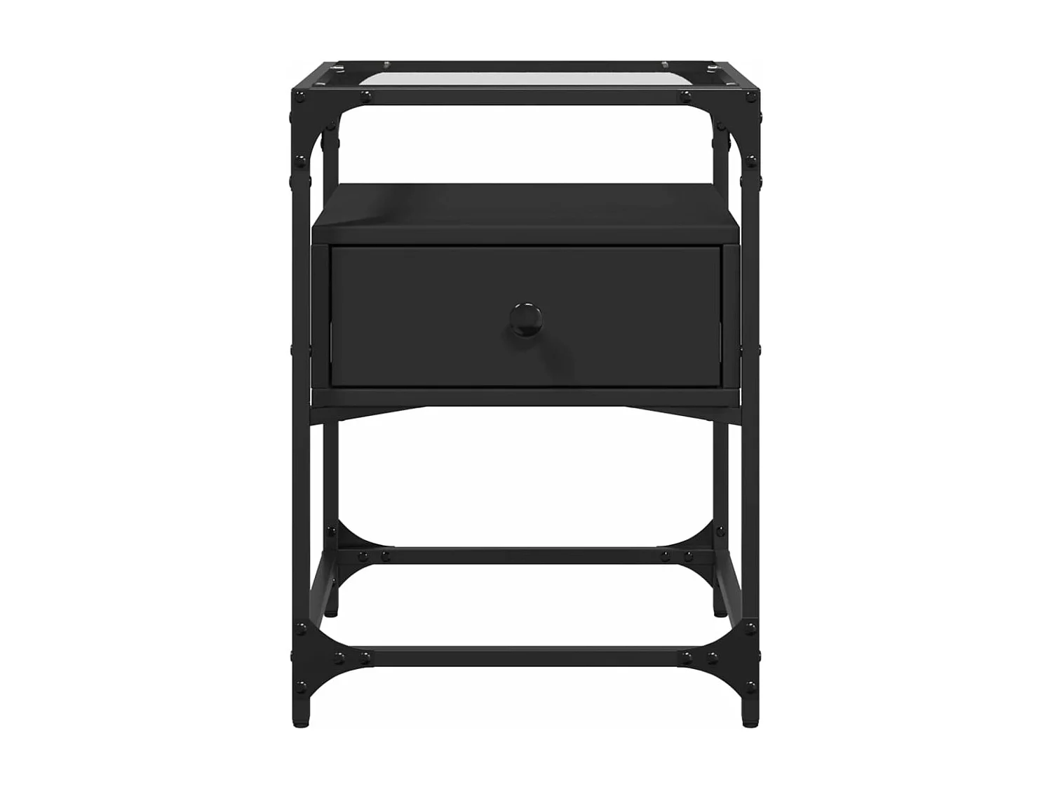 Mesas de cabeceira 2 pcs 40x40x55 cm derivados de madeira preto PT337676