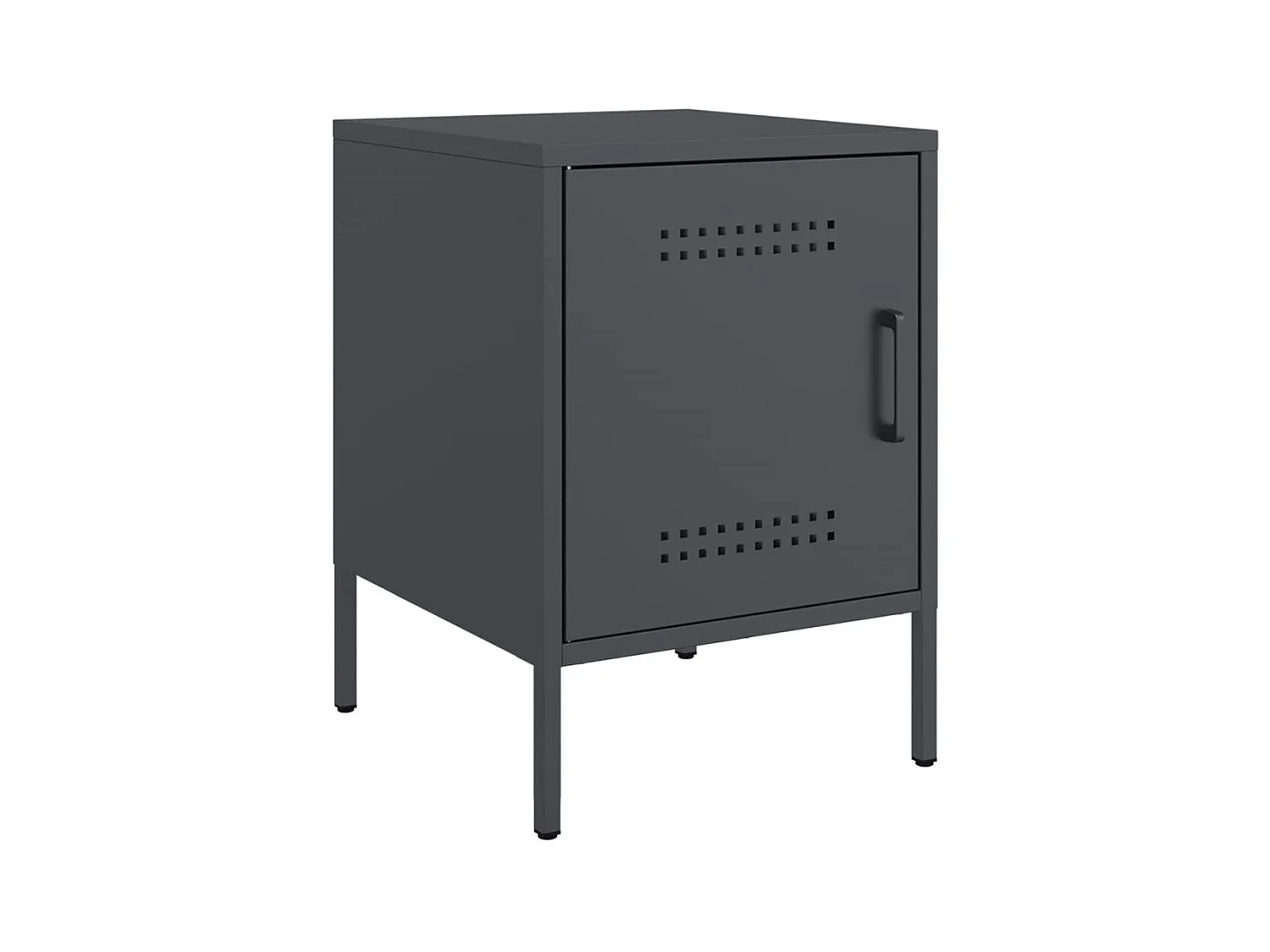 Tables de chevet 2 pcs anthracite 36x39x50,5 cm acier FR41782