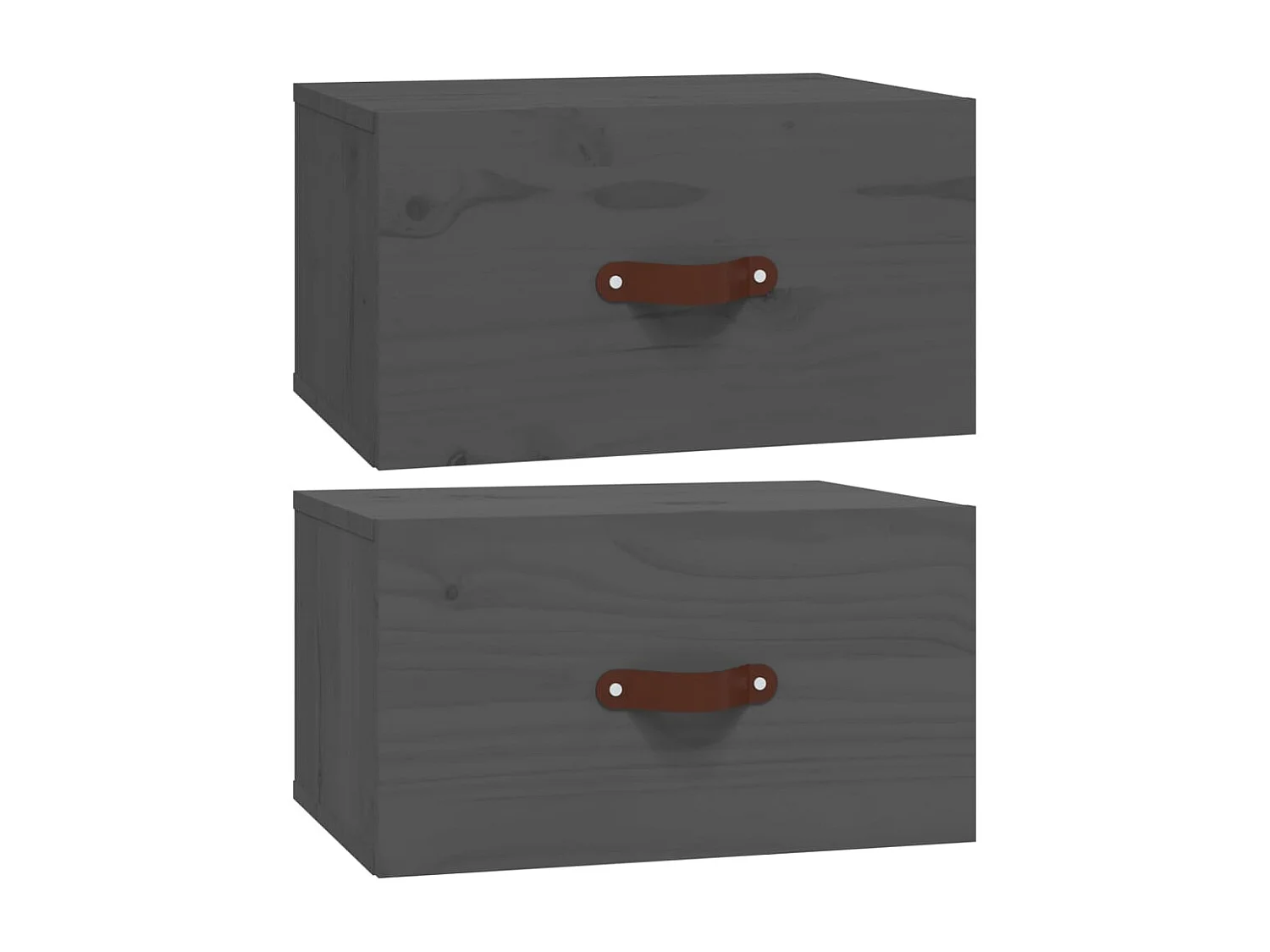 Tables de chevet murales 2 pcs Gris 40x29,5x22 cm FR36711