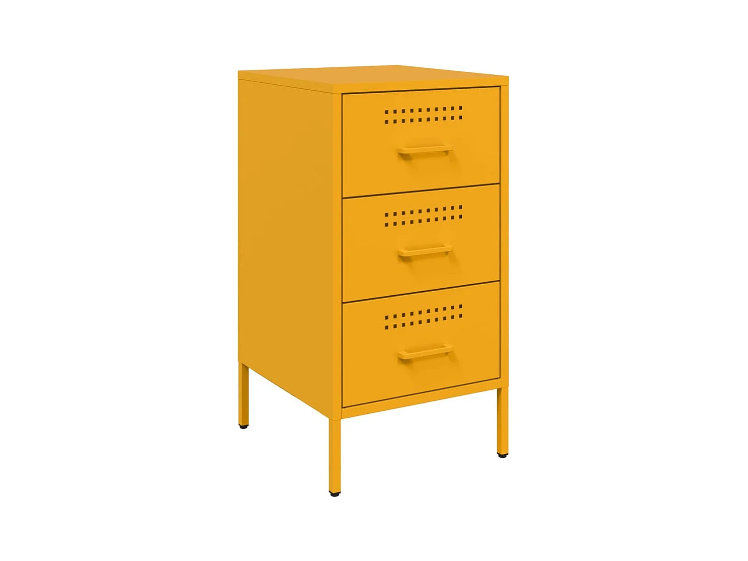 Mesitas de noche 2 uds acero laminado amarillo 36x39x68 cm ES986713