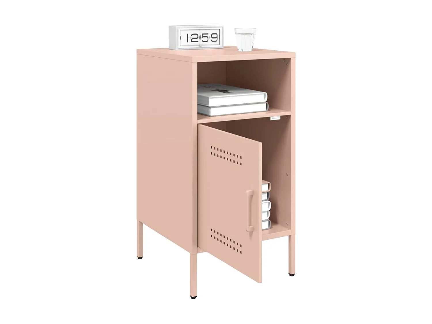 Tables de chevet 2 pcs rose 36x39x68 cm acier laminé à froid FR22603