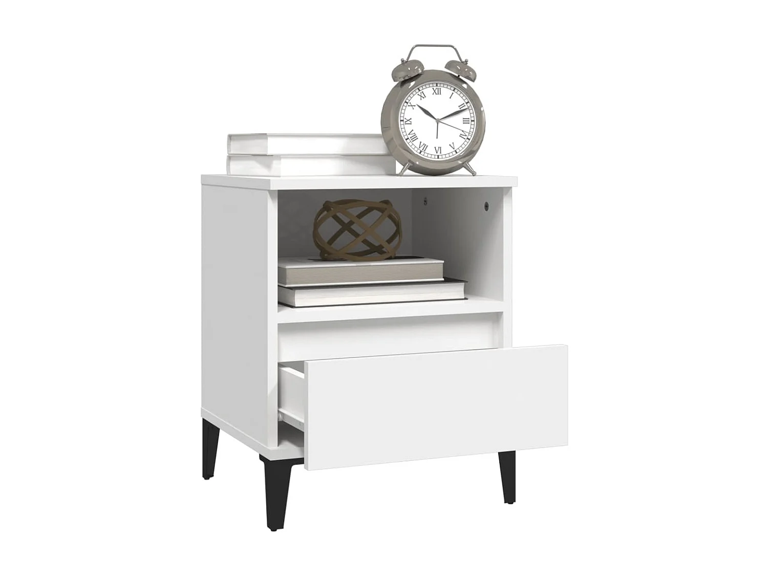 Tables de chevet 2 pcs Blanc 40x35x50 cm FR52435