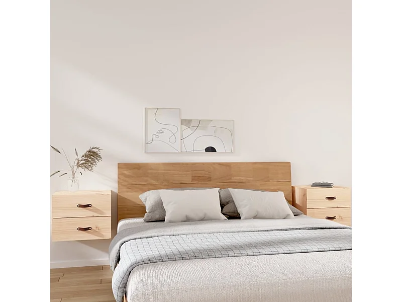 Mesitas de noche de pared 2 uds 50x36x40 cm ES398303