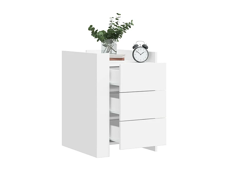 Mesa de cabeceira 45x50x65 cm derivados de madeira branco PT897204