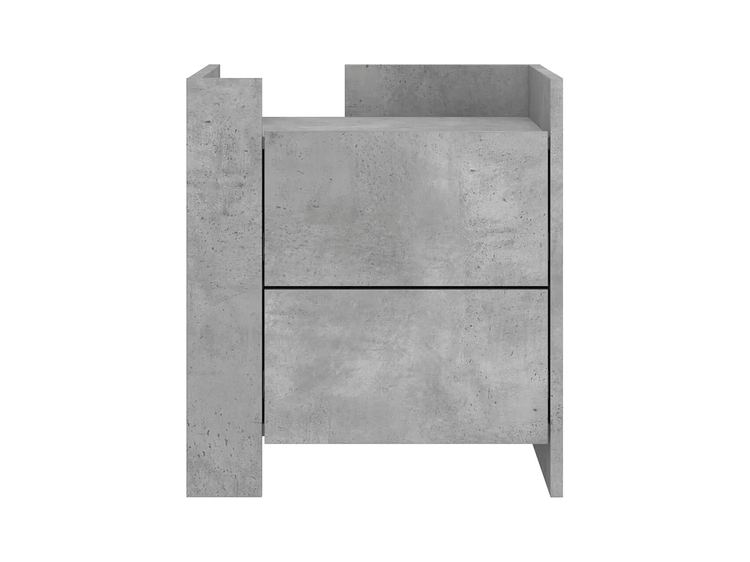 Nachtkastje 45x50x50 cm bewerkt hout betongrijs BE351253