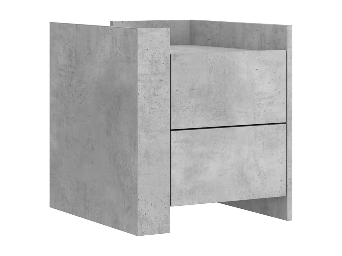 Nachtkastje 45x50x50 cm bewerkt hout betongrijs BE351253