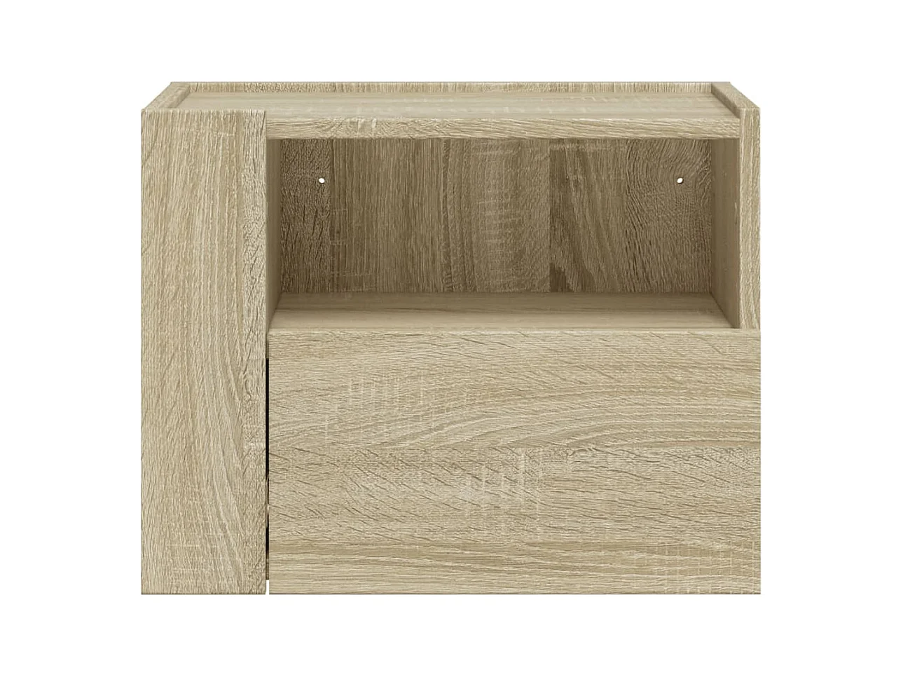 Nachtkastjes 2 st wandgemonteerd 45x30x35 cm sonoma eikenkleur BE756589