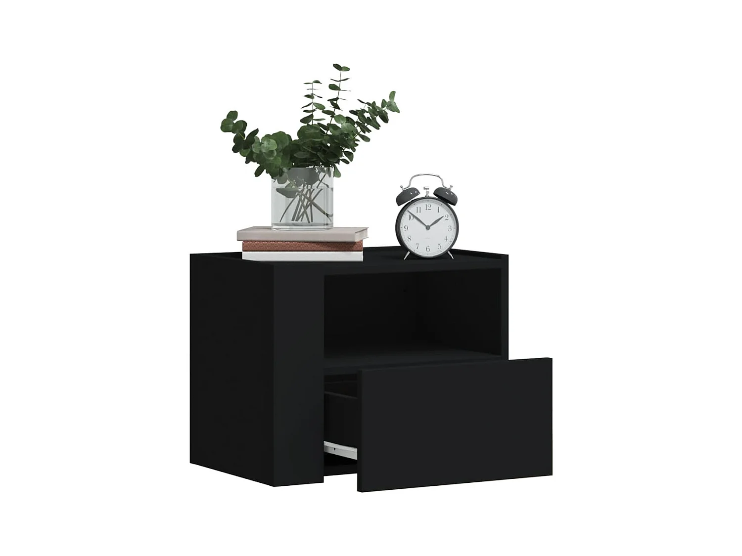 Tables de chevet murales 2 pcs noir 45x30x35 cm FR12982