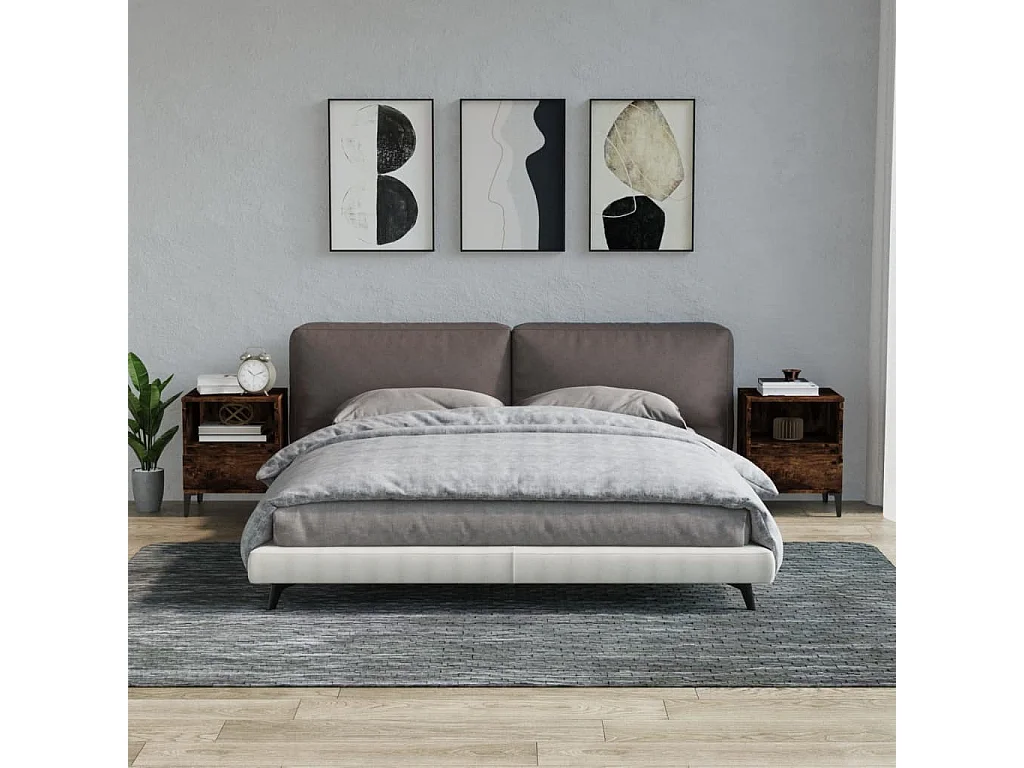 Nachtkastjes 2 st 40x35x50 cm gerookt eikenkleurig BE673655