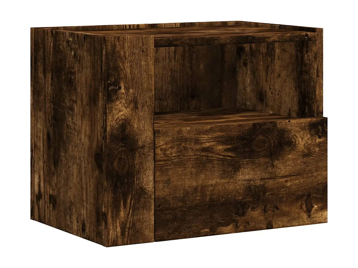 Mesas de cabeceira de parede 2 pcs 45x30x35 cm carvalho fumado PT846955
