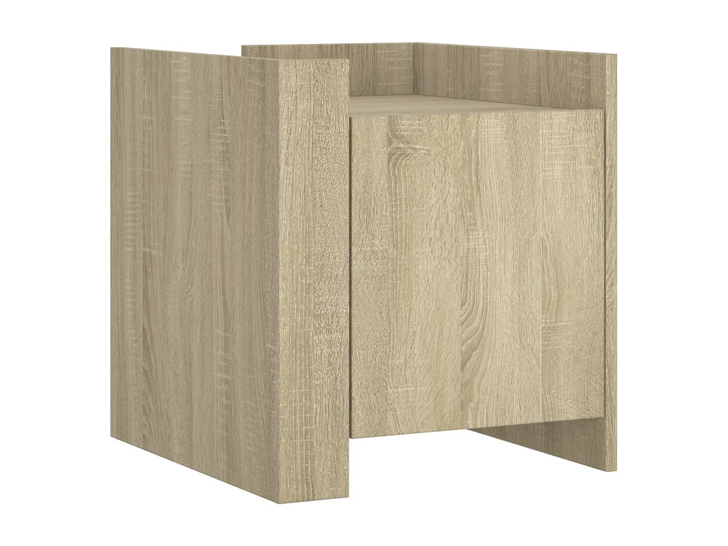 Mesita de noche madera de ingeniería roble Sonoma 45x50x50 cm ES695849