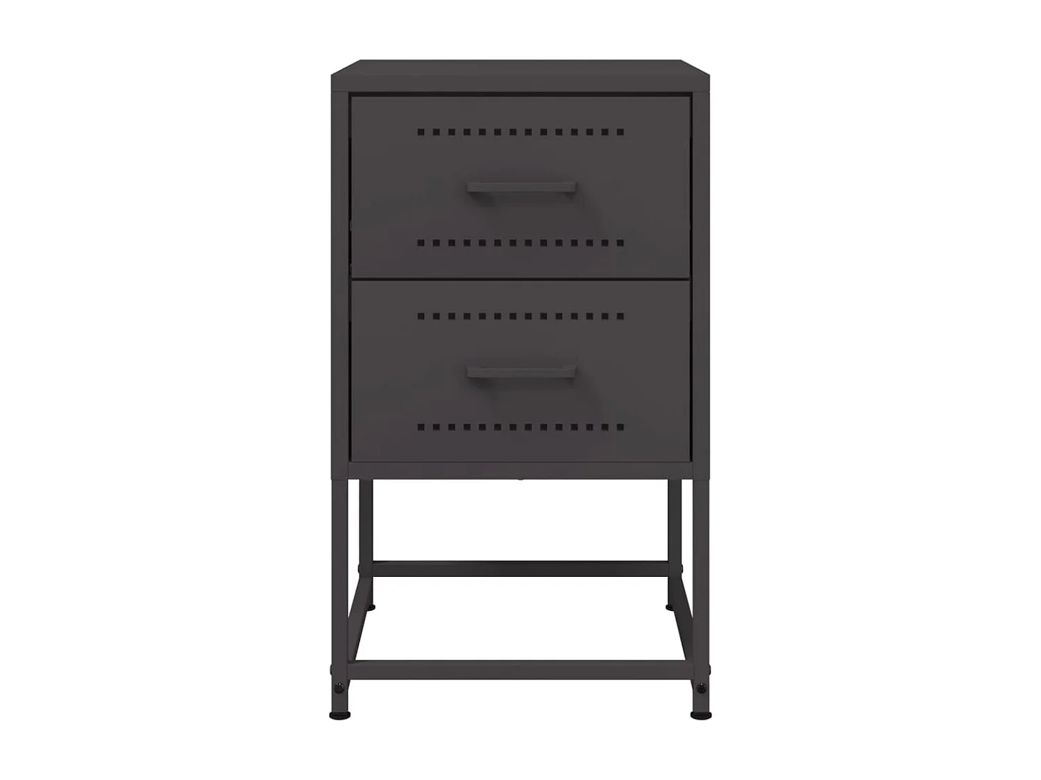 Mesitas de noche 2 uds acero negra 36x39x60,5 cm ES725247