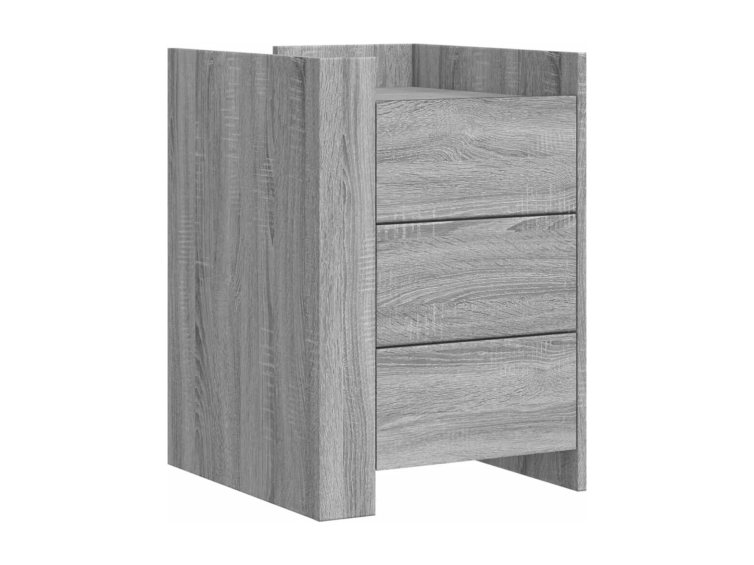 Nachtkastje 45x50x65 cm bewerkt hout grijs sonoma eikenkleurig BE713288
