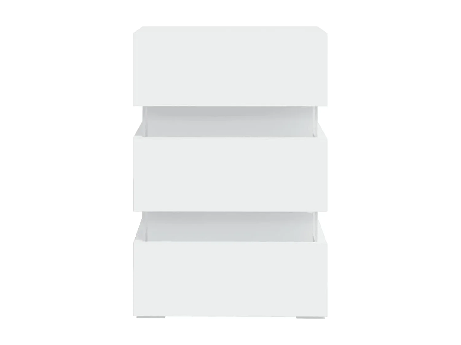 Table de chevet à LED blanc 45x35x67 cm bois d'ingénierie FR86201