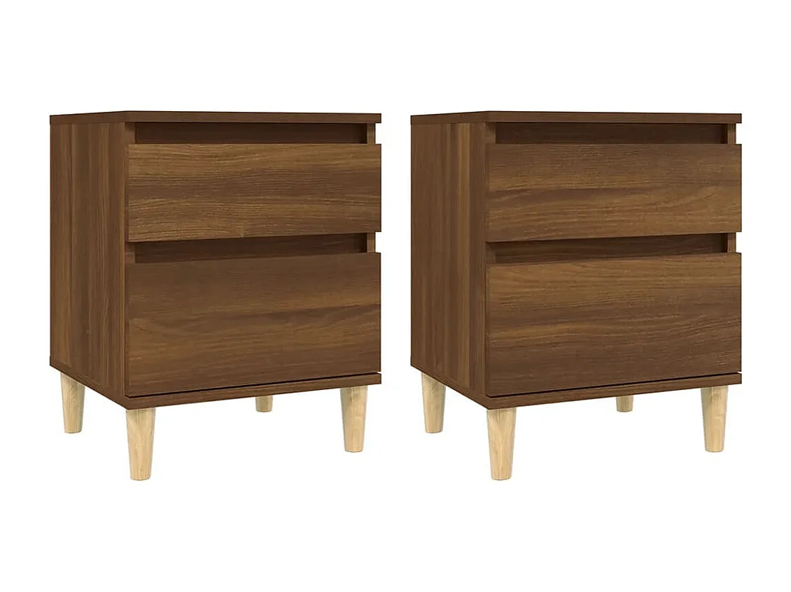 Tables de chevet 2 pcs Chêne marron 40x35x50 cm FR90836