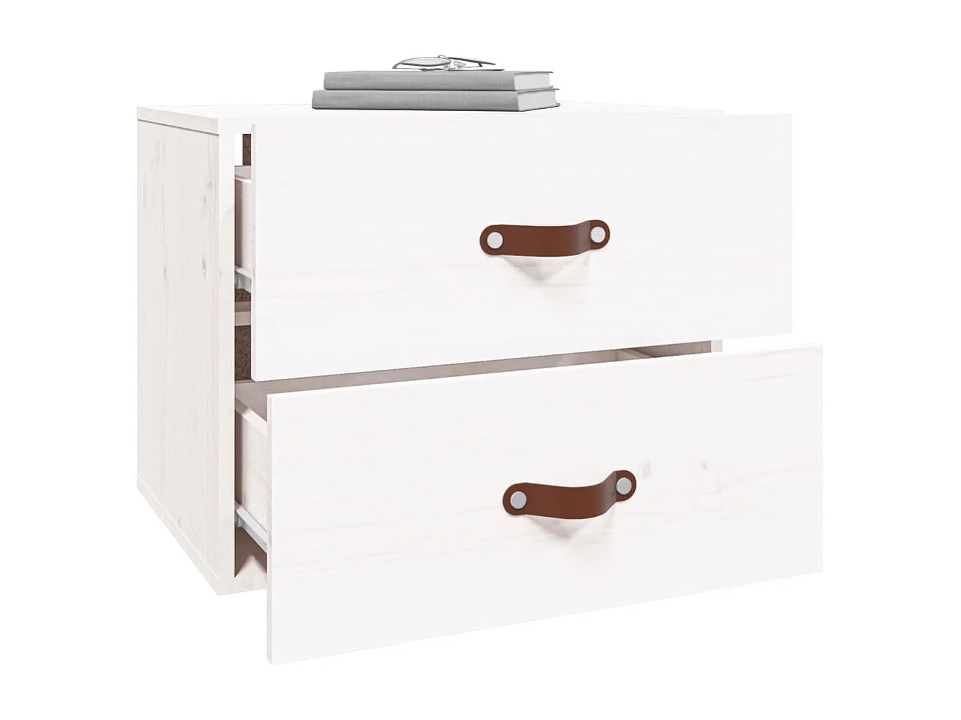 Nachtkastjes 2 st wandgemonteerd 50x36x40 cm wit BE176141