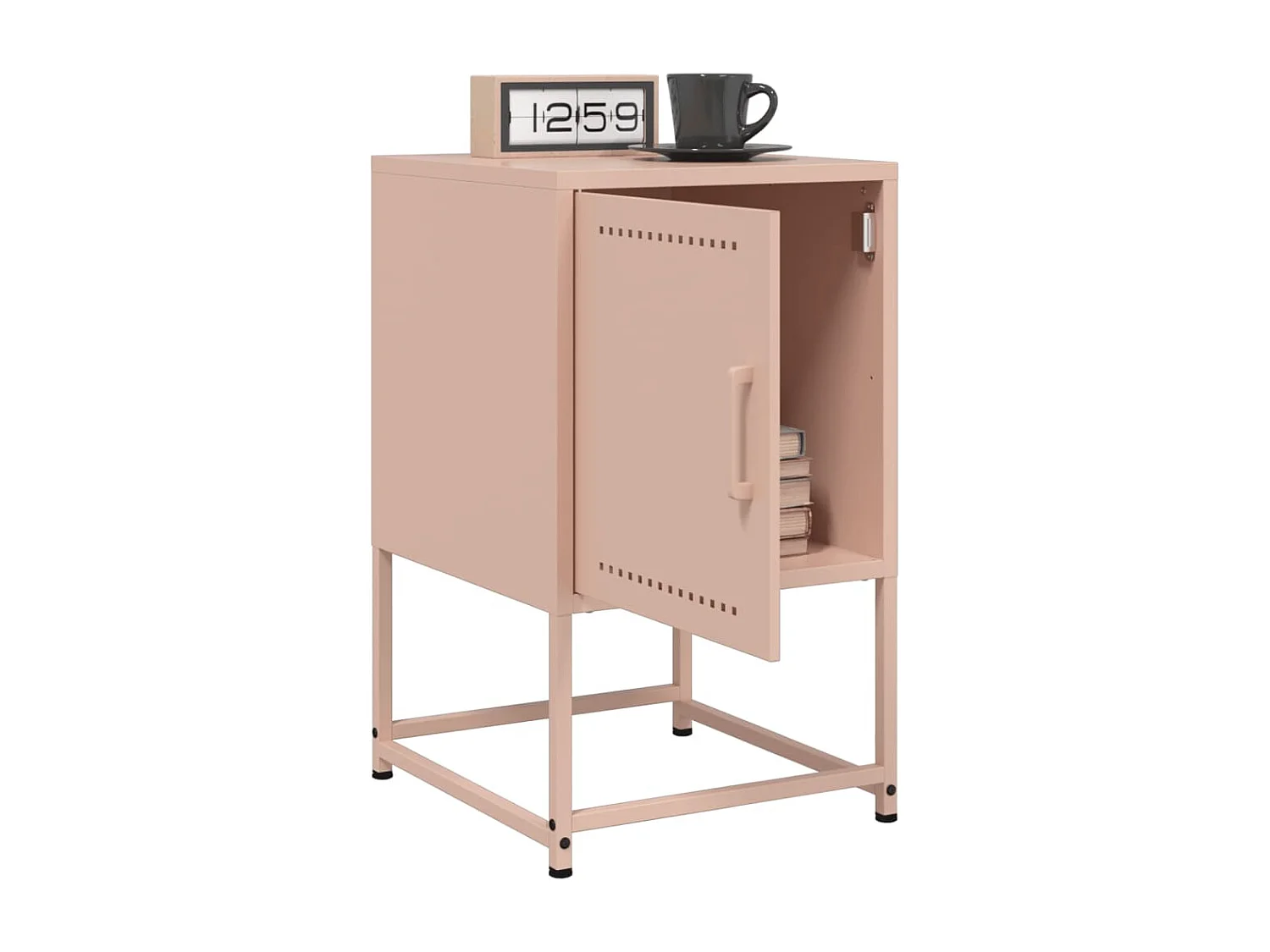 Tables de chevet 2 pcs rose 36x39x60,5 cm acier FR34180