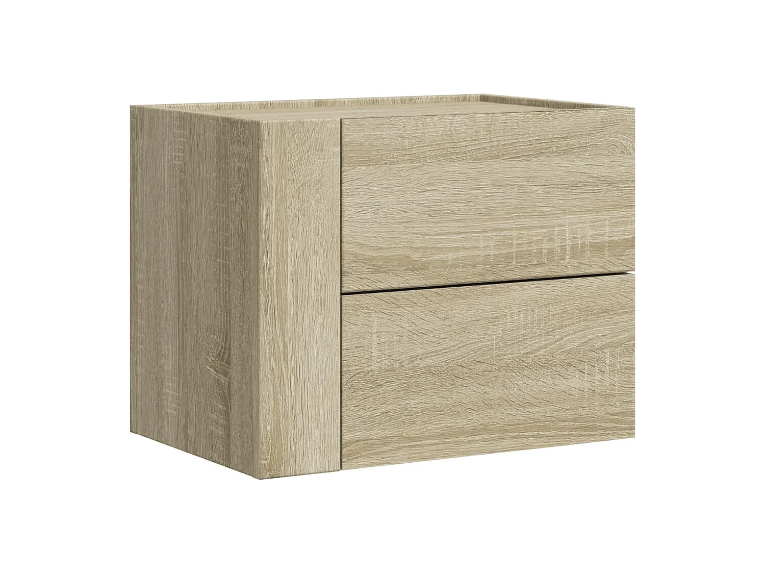 Table de chevet murale chêne sonoma 45x30x35 cm FR95206