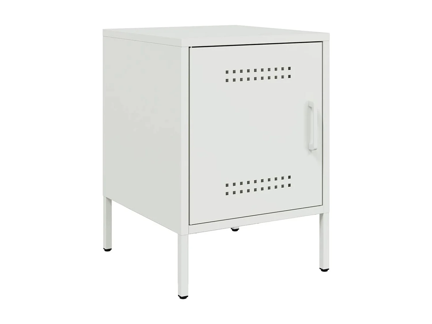 Tables de chevet 2 pcs blanc 36x39x50,5 cm acier FR15628