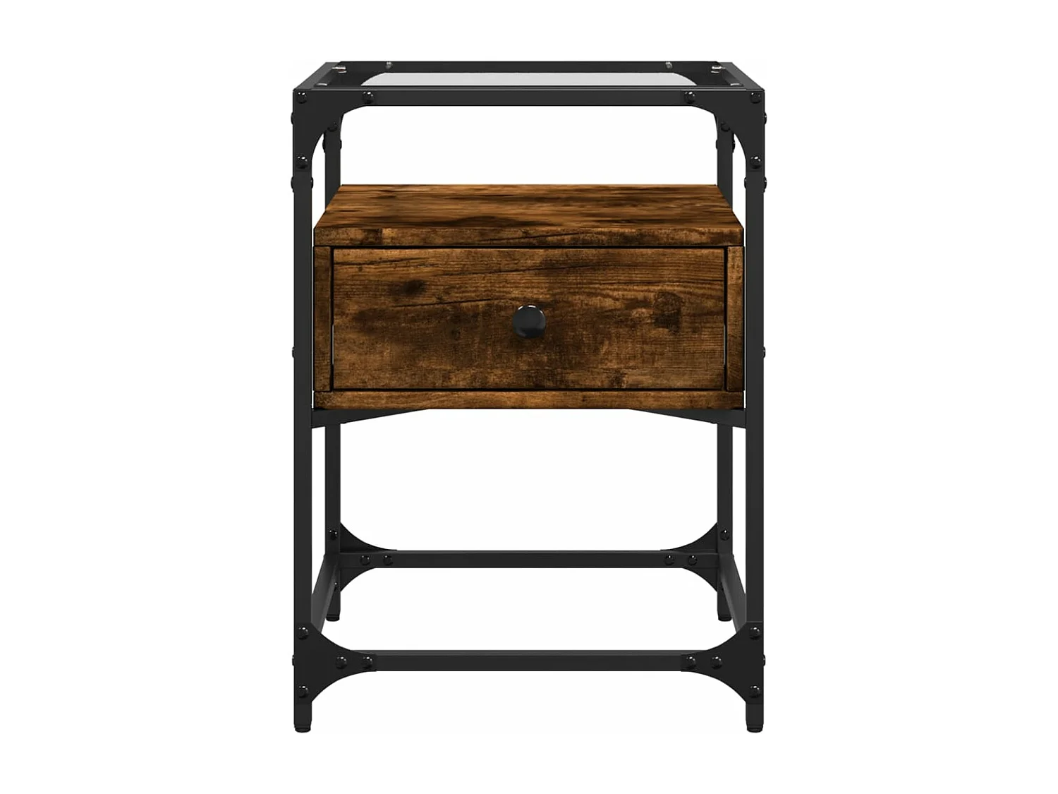 Tables de chevet 2 pcs chêne fumé 40x40x55 cm bois d'ingénierie FR26074