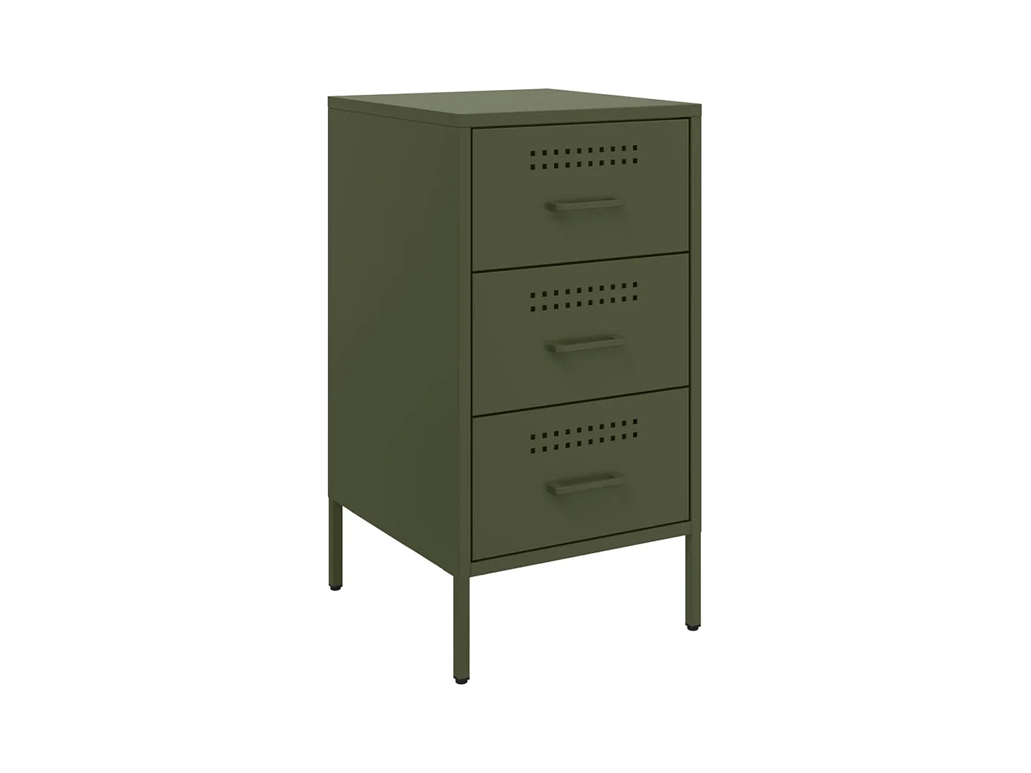 Tables de chevet 2 pcs vert olive 36x39x68 cm FR55456