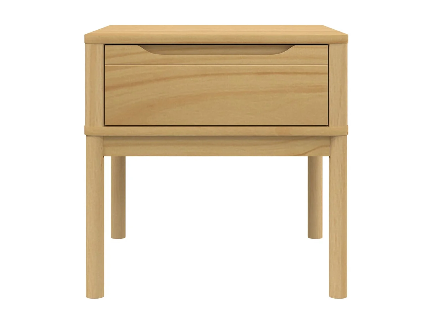 Table de chevet FLORO marron cire 55x55x54 cm pin massif FR35085