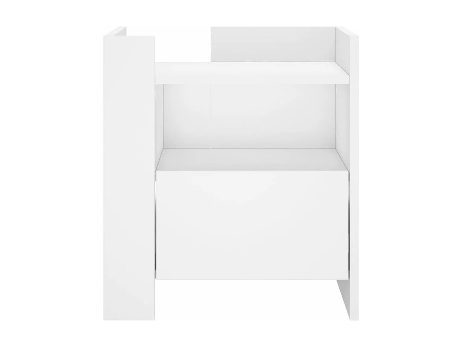 Table de chevet blanc 45x50x50 cm bois d’ingénierie FR14651