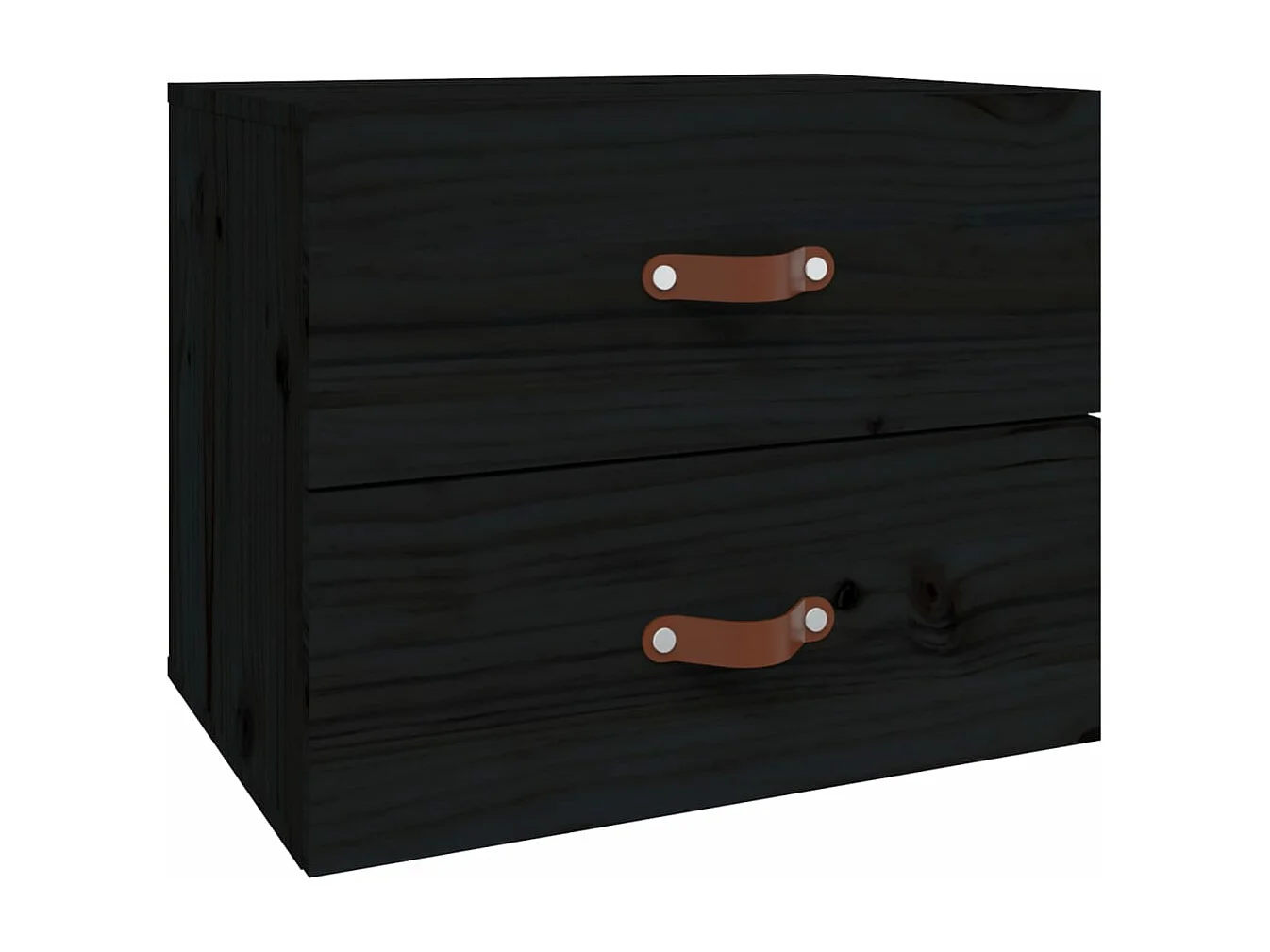 Nachtkastjes 2 st wandgemonteerd 50x36x40 cm zwart BE325985