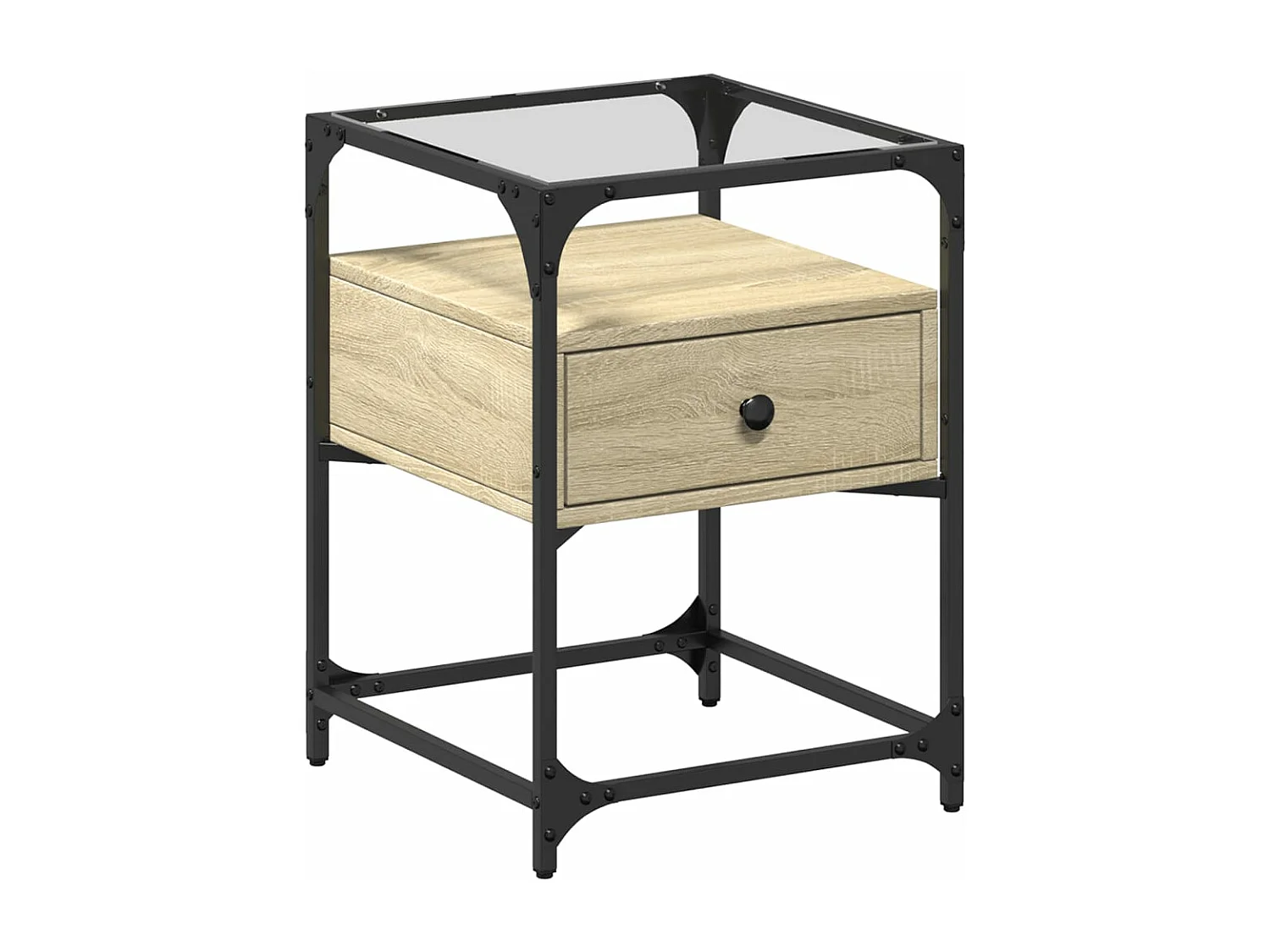 Tables de chevet 2 pcs chêne sonoma 40x40x55 cm bois ingénierie FR26240