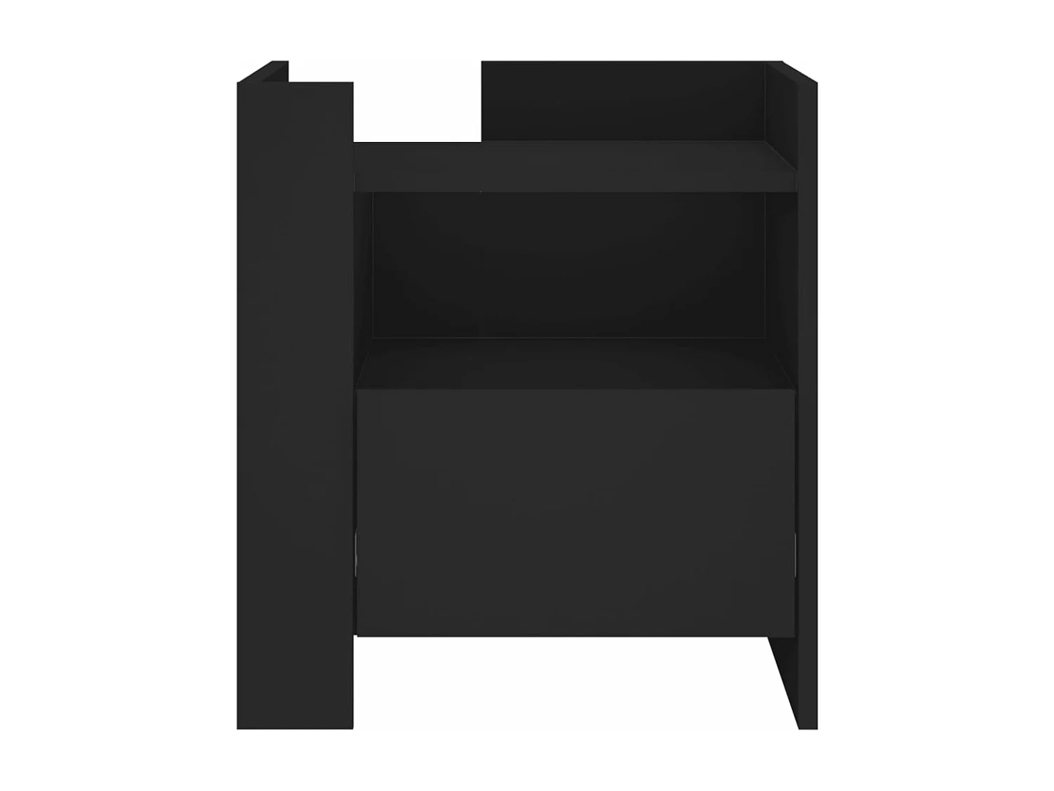 Table de chevet noir 45x50x50 cm bois d’ingénierie FR35528