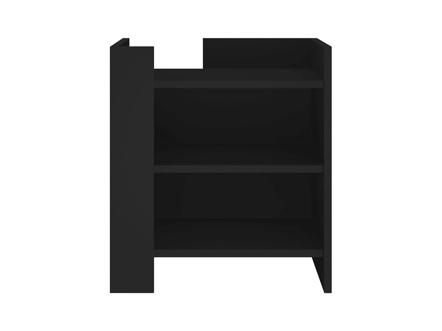 Table de chevet noir 45x50x50 cm bois d’ingénierie FR80297