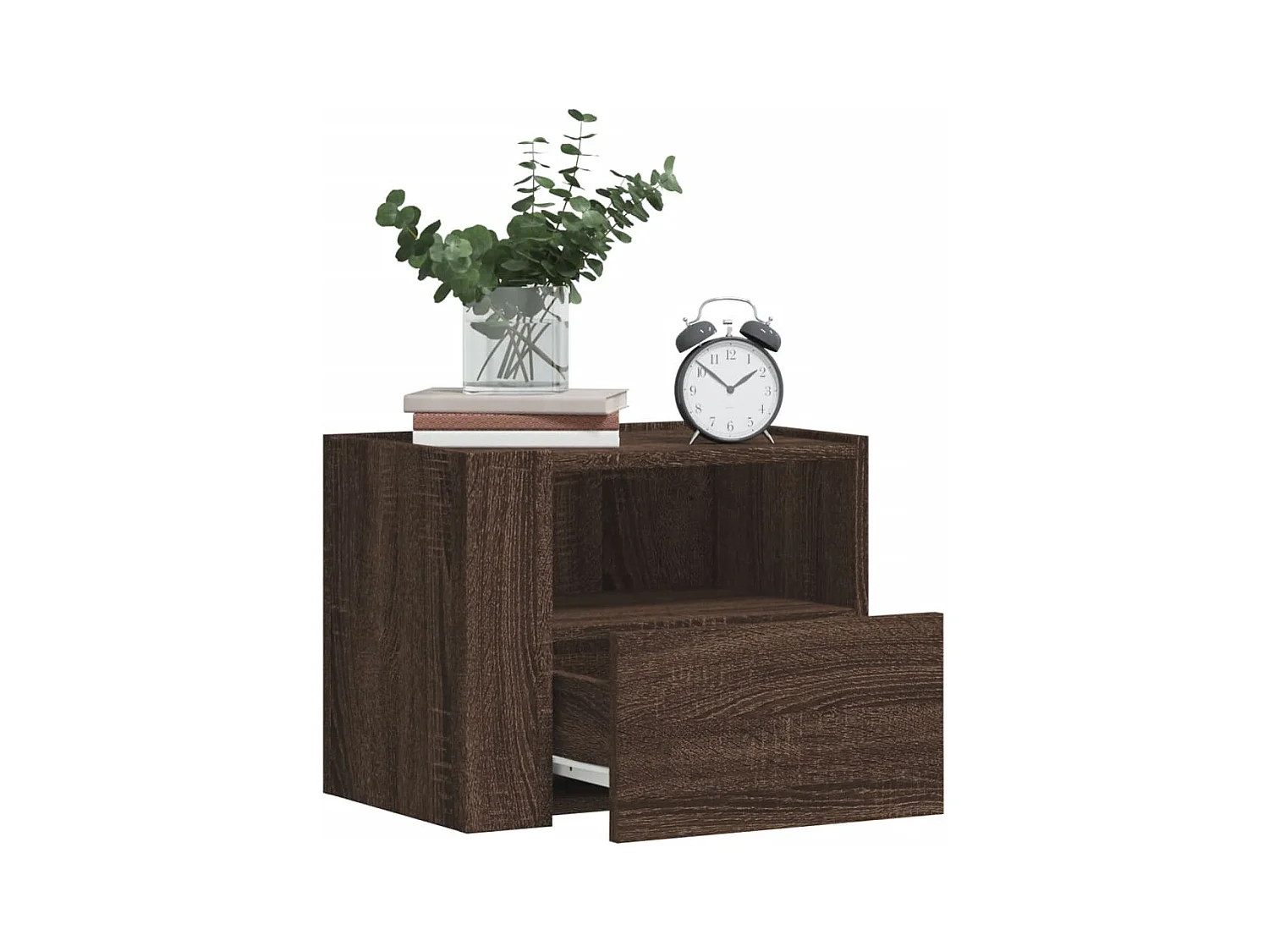 Nachtkastjes 2 st wandgemonteerd 45x30x35 cm bruin eikenkleurig BE180476