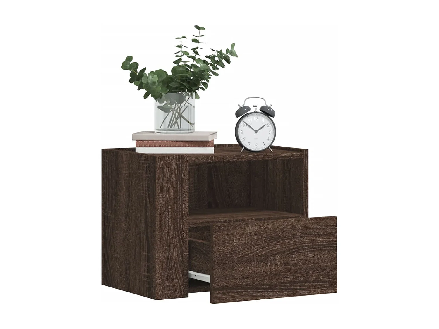 Mesas de cabeceira de parede 2pcs 45x30x35 cm carvalho castanho PT973807