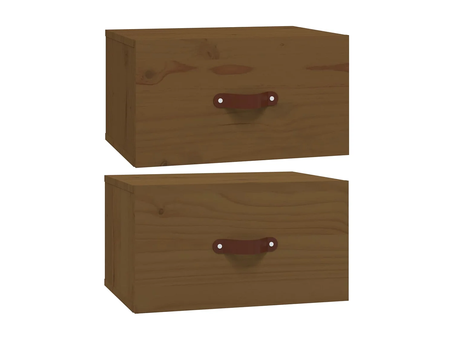 Mesas de cabeceira de parede 2 pcs 40x29,5x22 cm castanho mel PT156665