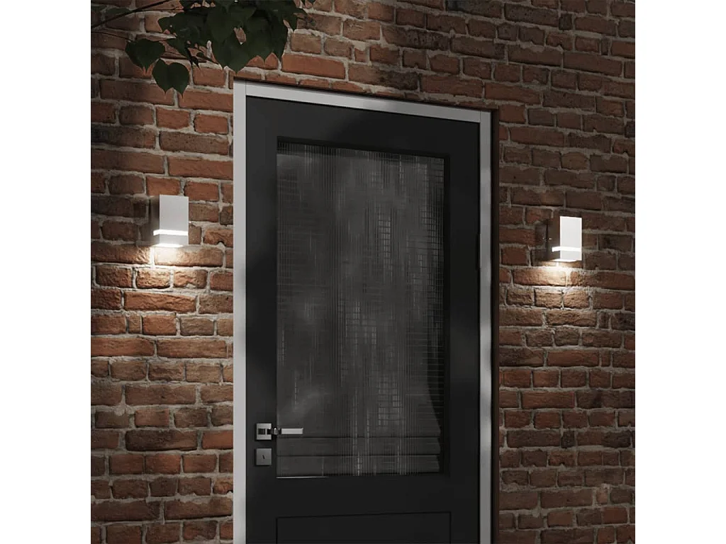 Applique murale d'extérieur argenté acier inoxydable FR731188