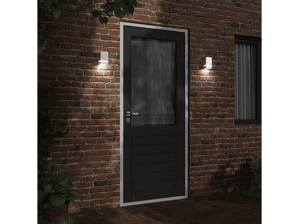 Applique murale d'extérieur argenté acier inoxydable FR731188