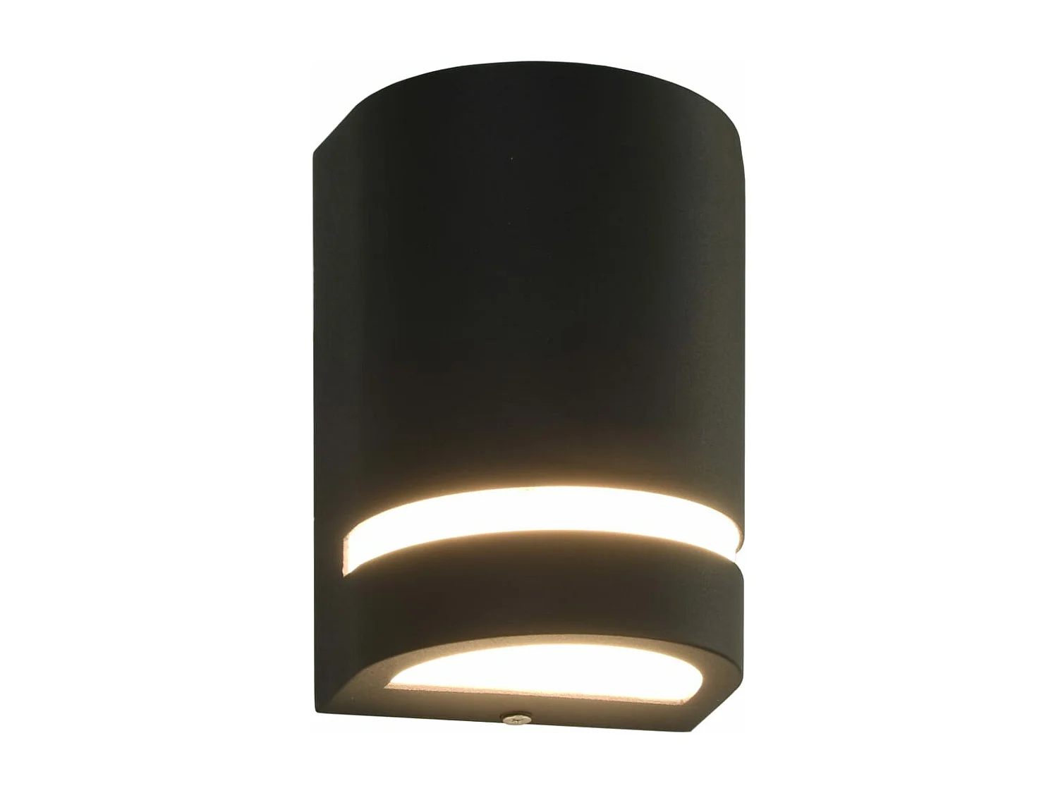 Lámparas de pared de exterior 2 uds 35 W negro semicircular ES266721