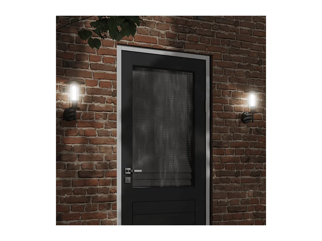 Applique murale d'extérieur noir acier inoxydable FR333160