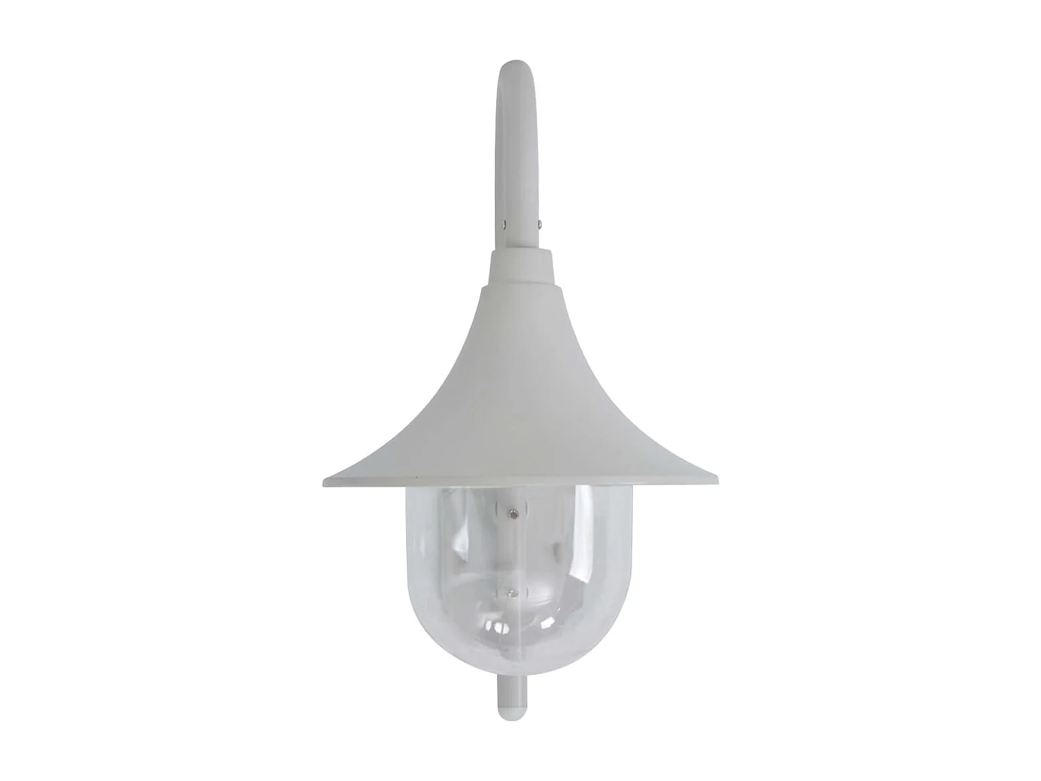 Tuin wandlamp E27 42 cm aluminium wit BE327618