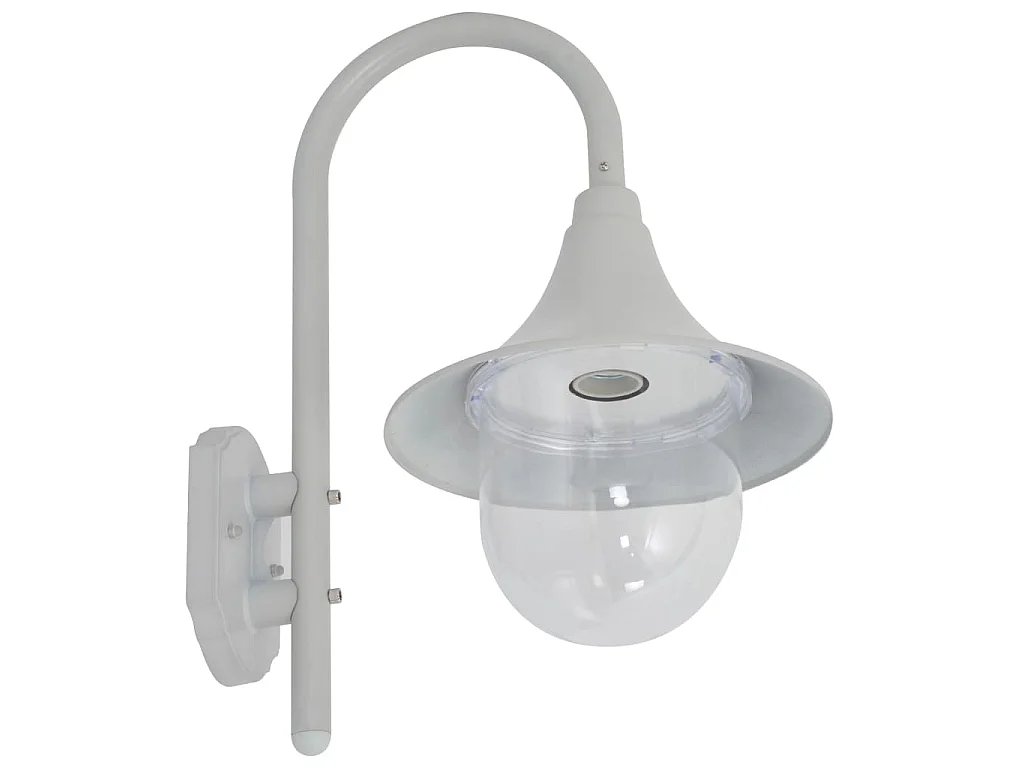 Candeeiro de parede para jardim E27 42 cm alumínio branco PT469673