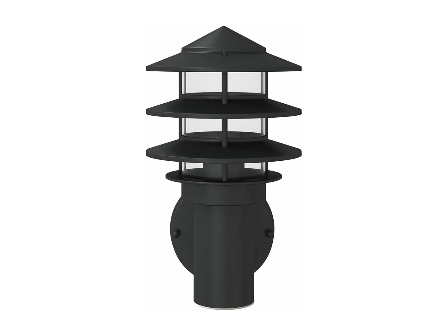 Candeeiros de parede p/ exterior 2 pcs aço inoxidável preto PT790699