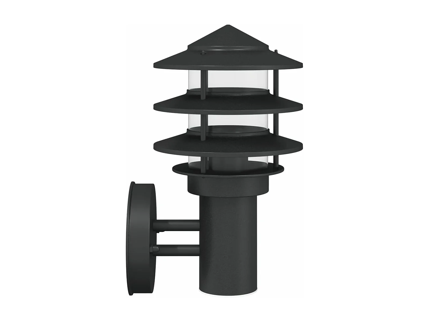 Candeeiros de parede p/ exterior 2 pcs aço inoxidável preto PT790699