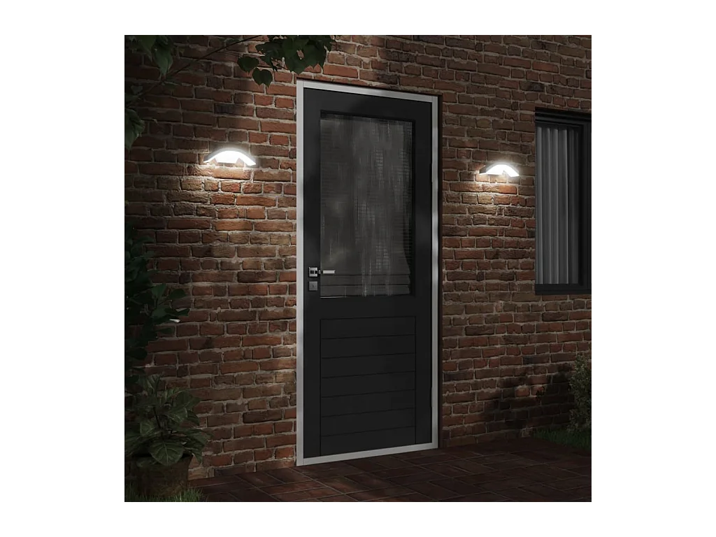 Appliques murales LED d'extérieur 2 pcs blanc FR433167