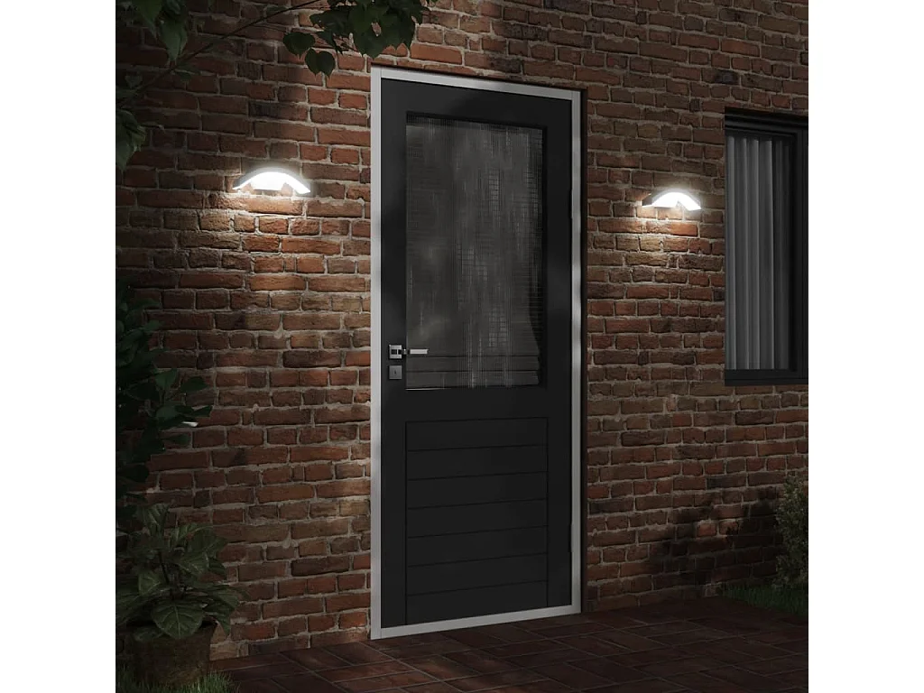 Lámparas de pared LED de exterior 2 uds aluminio fundido blanco ES524556