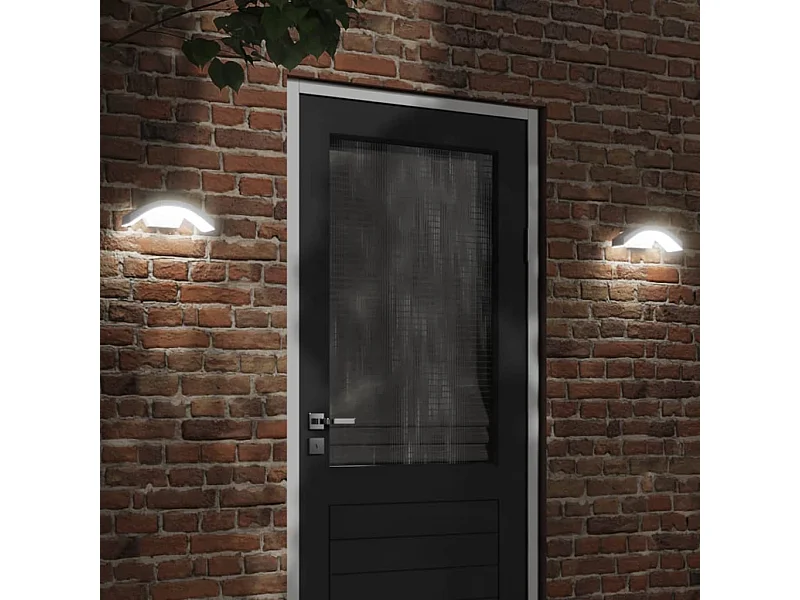 Lámparas de pared LED de exterior 2 uds aluminio fundido blanco ES524556