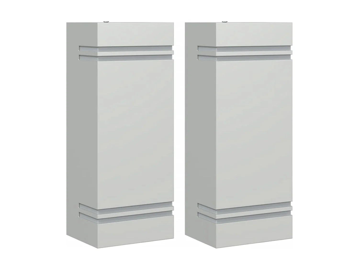 Appliques murales d'extérieur 2pcs argenté acier inoxydable FR781016