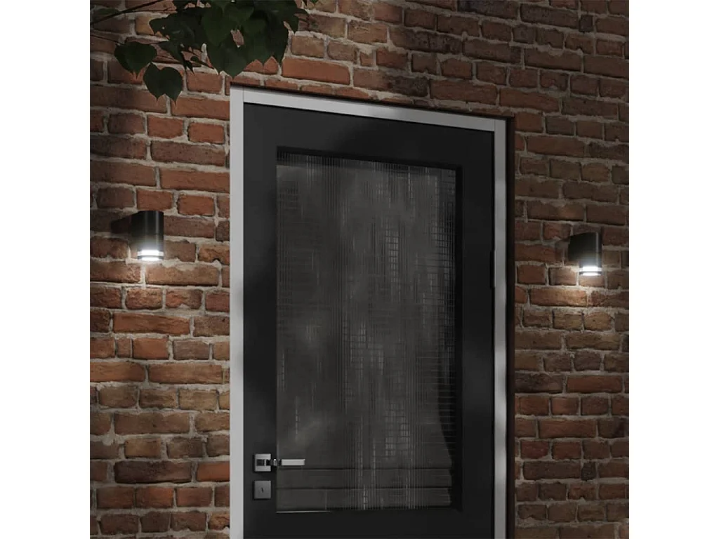 Appliques murales extérieur 2 pcs aluminium moulé sous pression FR325362