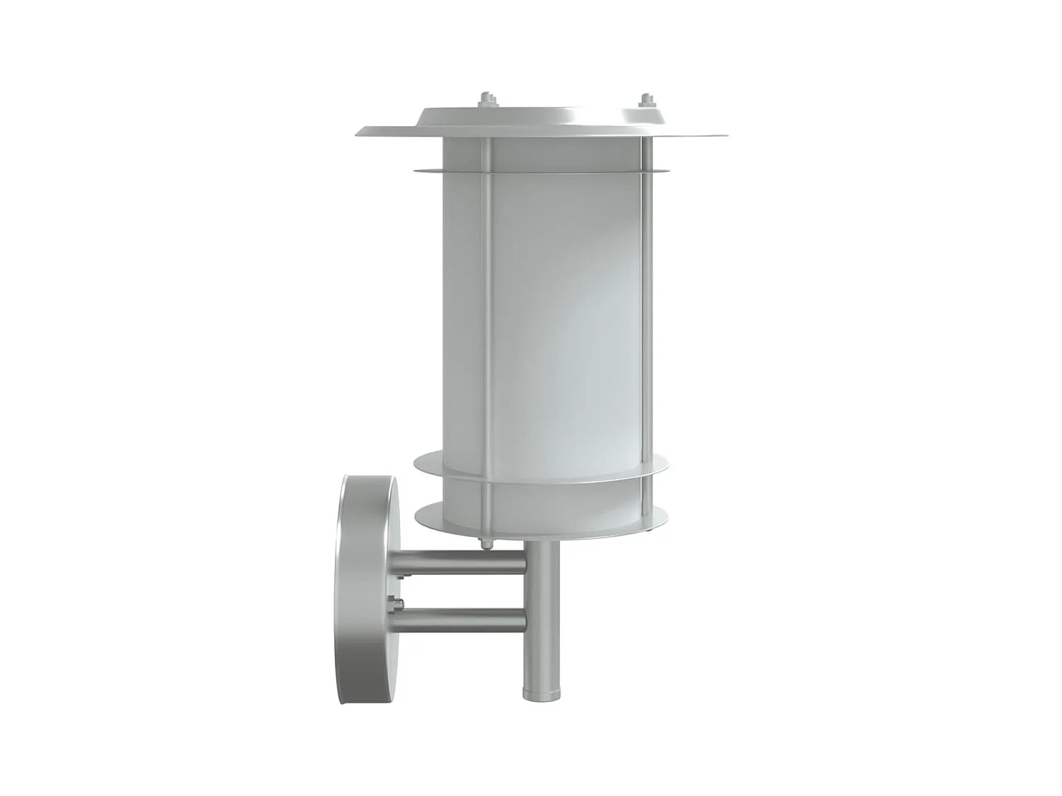 Appliques murales d'extérieur 2pcs argenté acier inoxydable FR635174